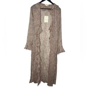 Fanco Floral Sheer Duster Cardigan
